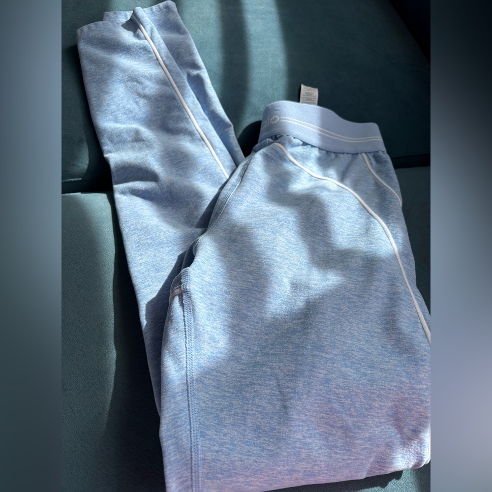 Alo High waist heart throb baby blue leggings with white trim S